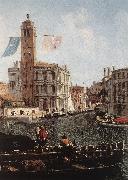 MARIESCHI, Michele The Grand Canal with the Fishmarket (detail) sgh USA oil painting artist